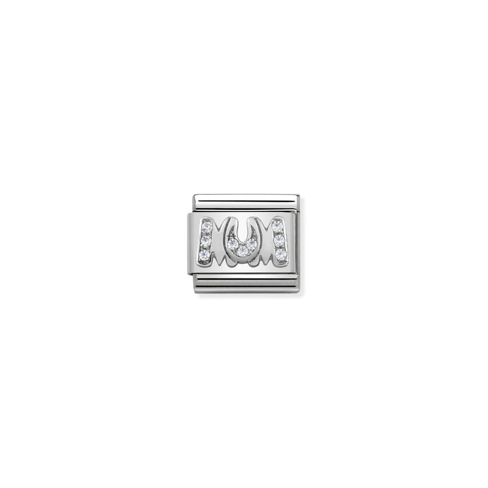 Composable CL PAVE steel, Cub, zirconia and 925 sterling silver 08 MUM