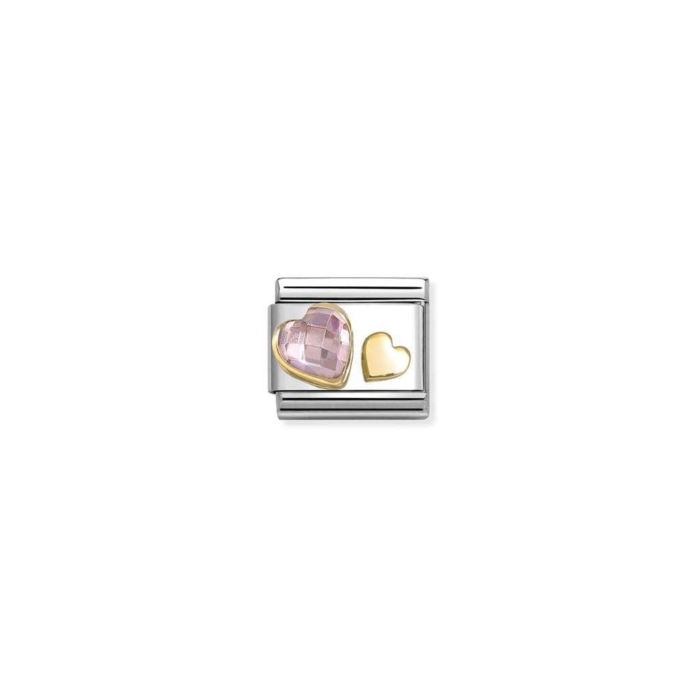Comp, Classic C,Z, FACETED with SYMBOLS steel, bonded yellow gold 06 Rose heart