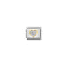 Composable Classic GLITTER SYMBOLS in steel, enamel and bonded yellow gold 02 SILVER heart