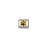 Composable Classic PLATES steel , enamel and bonded yellow gold 47 Paw print