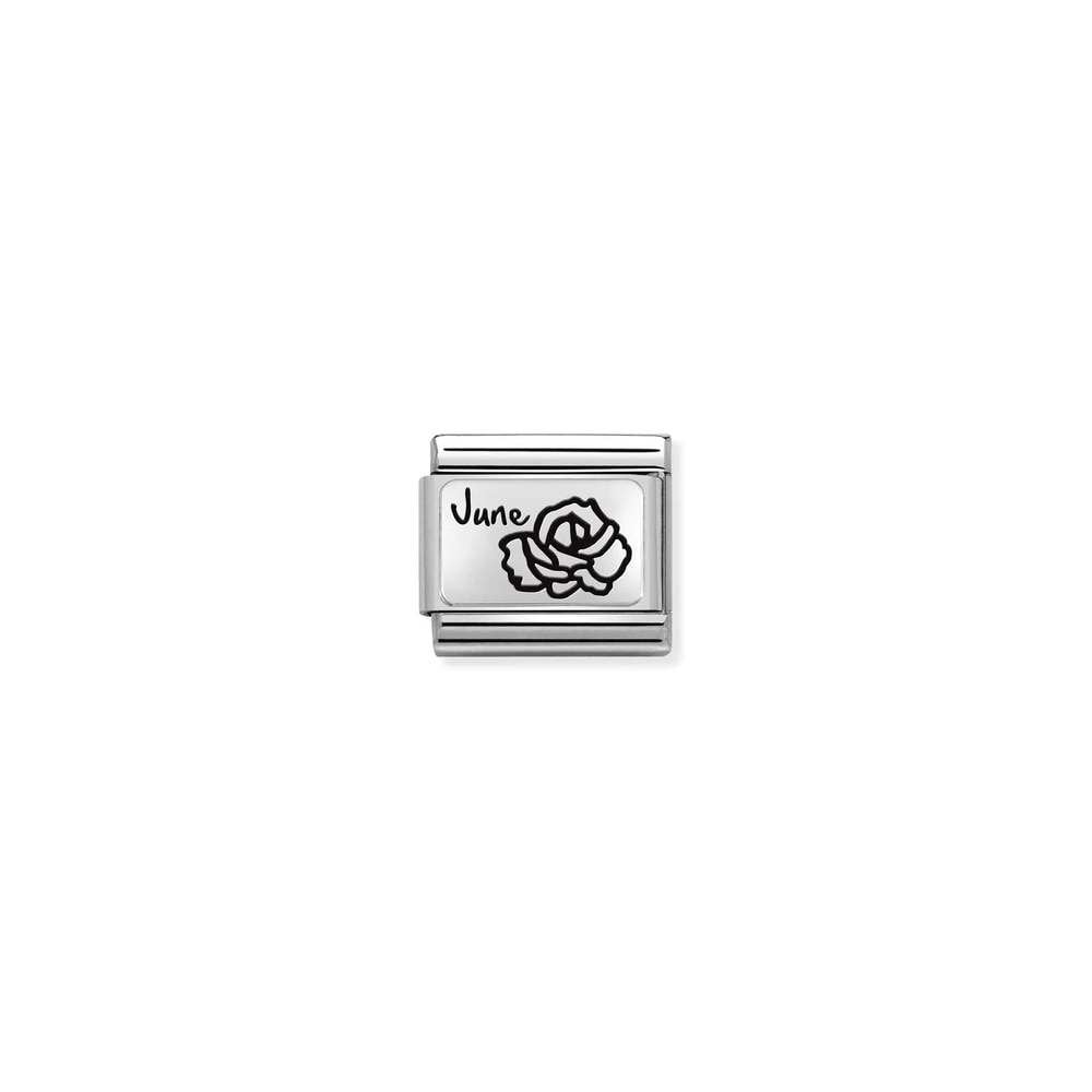 Composable Classic MONTH FLOWER PLATES IC steel and 925 sterling silver 18 June