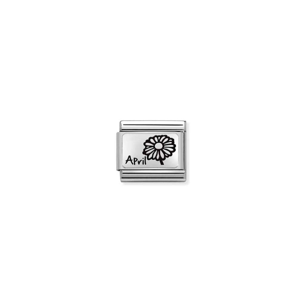 Composable Classic MONTH FLOWER PLATES IC steel and 925 sterling silver 16 April