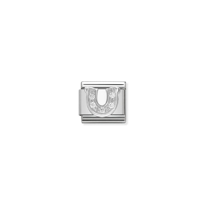 Composable CL SYMBOLS steel , Cubic zirconia and 925 sterling silver 06 Horseshoe