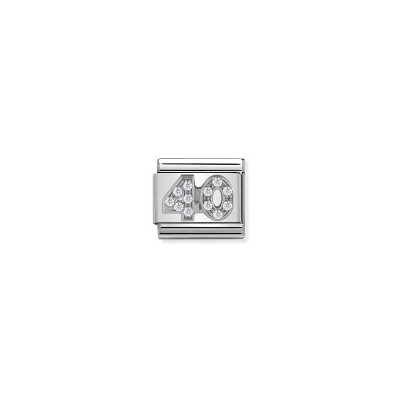 Composable CL SYMBOLS steel , Cubic zirconia and 925 sterling silver 22 40