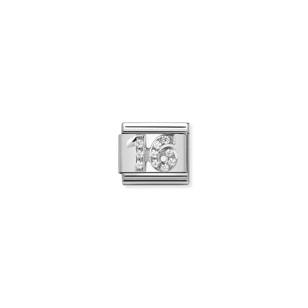 Composable CL SYMBOLS steel , Cubic zirconia and 925 sterling silver 17 16