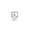Composable Classic CHARMS CUBIC ZIRCONIA steel, 925 sterling silver 09 White round