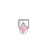 Composable Classic CHARMS CUBIC ZIRCONIA steel, 925 sterling silver 14 Rose heart