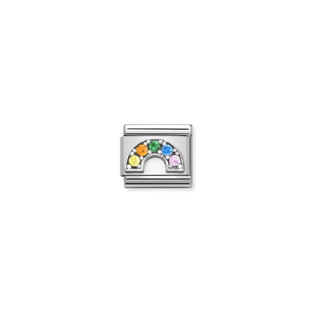 Composable CL SYMBOLS OX steel, Cz and 925 sterling silver 01 Rainbow