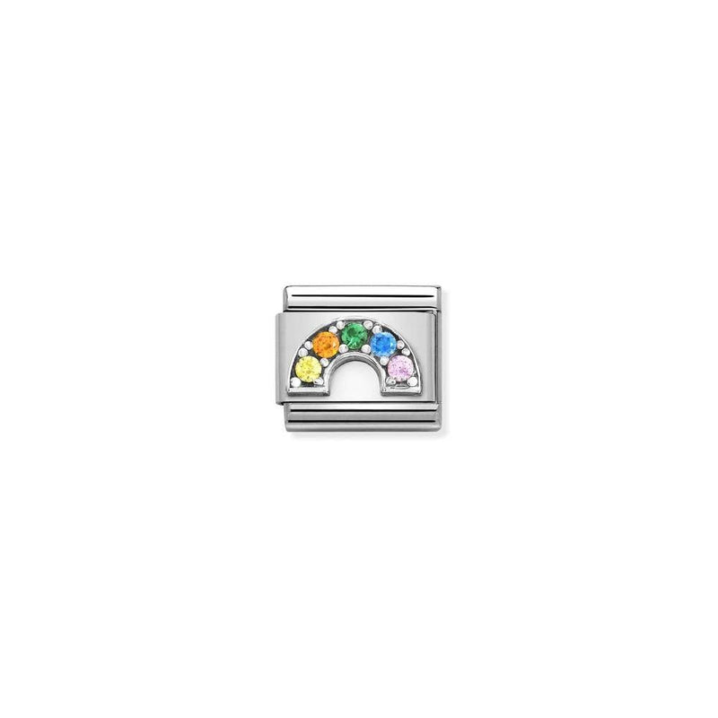 Composable CL SYMBOLS OX steel, Cz and 925 sterling silver 01 Rainbow
