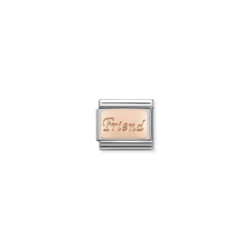 Composable Classic ENGRAVED WRITINGS steel and 9k rose gold 14 Friend