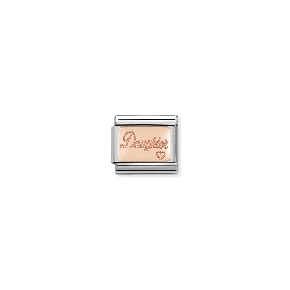 Composable Classic PLATES in stainless steel with 9k rose gold CUSTOM 43 Daughter plate