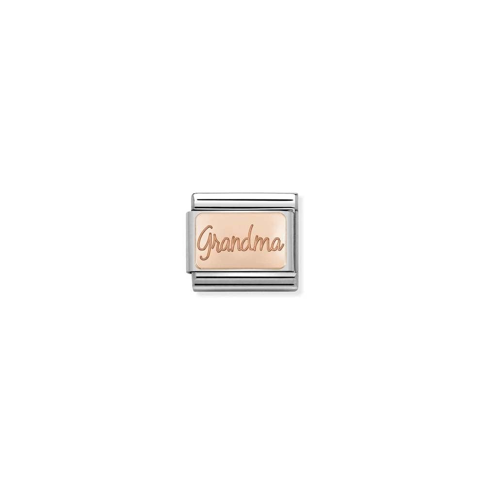Composable Classic PLATES in stainless steel with 9k rose gold CUSTOM 36 Grandma plate