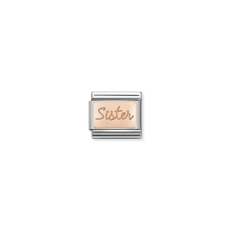 Composable Classic PLATES in stainless steel with 9k rose gold CUSTOM 38 Sister plate