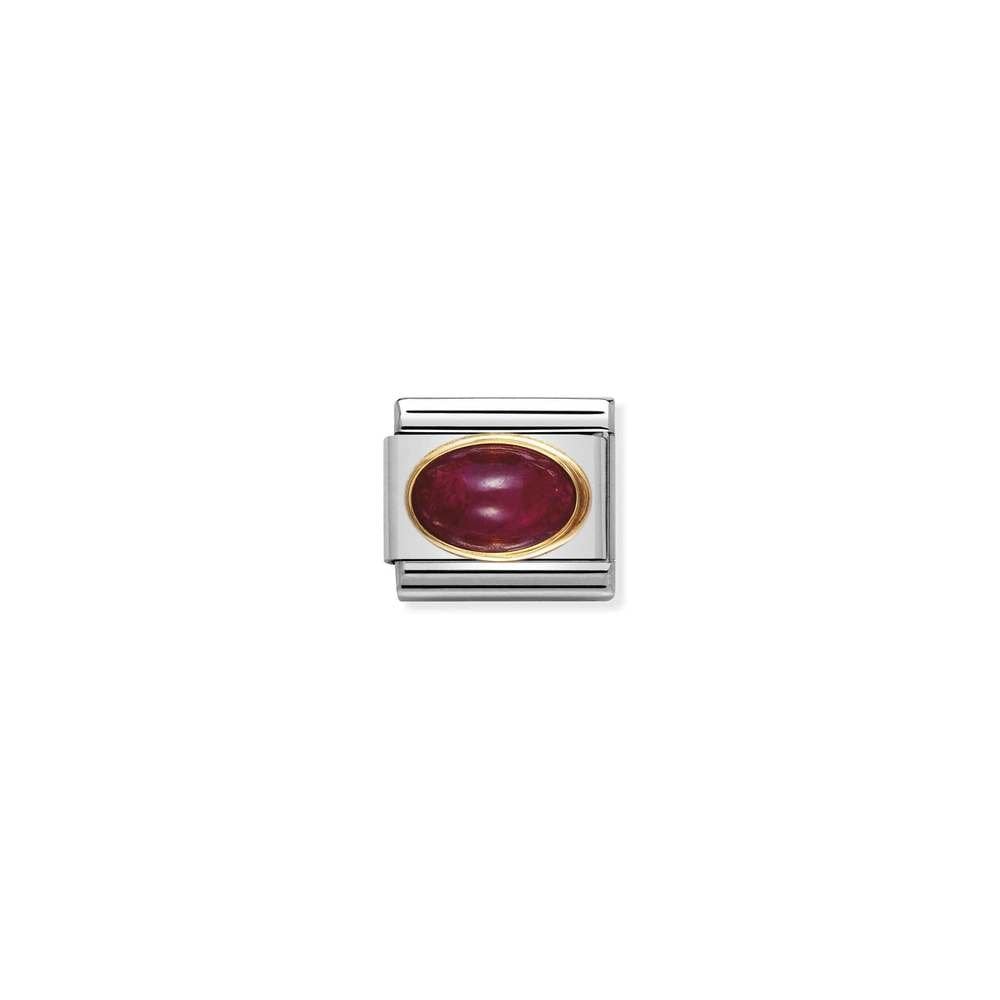 COMPOSABLE Classic OVAL STONES in stainless steel with bonded yellow gold 10 RUBY