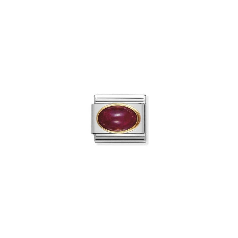 COMPOSABLE Classic OVAL STONES in stainless steel with bonded yellow gold 10 RUBY