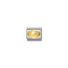 COMPOSABLE Classic OVAL STONES in stainless steel with bonded yellow gold 07 CITRINE