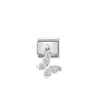 Composable Classic CHARMS steel, 925 sterling silver and enamel 03 Glitter butterfly