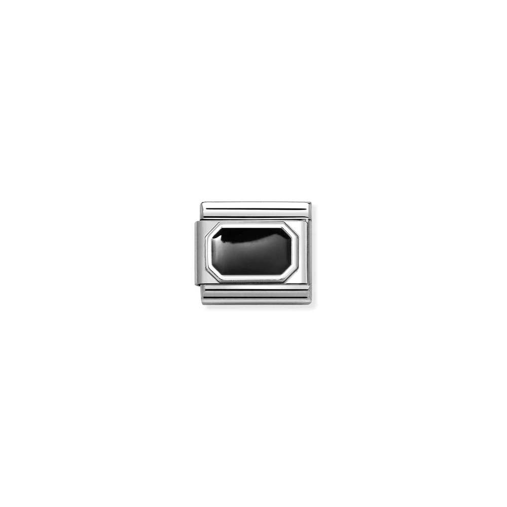 Composable CL PLATES SYMBOLS in stainless steel, 925 sterling silver and enamel 34 Blunted rectangle