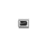 Composable CL PLATES SYMBOLS in stainless steel, 925 sterling silver and enamel 34 Blunted rectangle