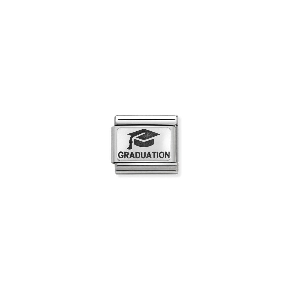Composable Classic OXYDISED PLATES 2 in steel and 925 sterling silver 02 Graduation with hat