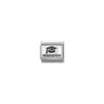 Composable Classic OXYDISED PLATES 2 in steel and 925 sterling silver 02 Graduation with hat
