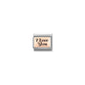 Nomination Composable Classic PLATES IC steel and 9k rose gold 18 I love you
