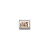 Composable Classic PLATES IC steel and 9k rose gold 11 Happy Birthday italics
