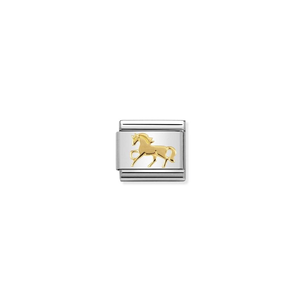Composable Classic SYMBOLS steel and bonded yellow gold 26 Galloping Horse