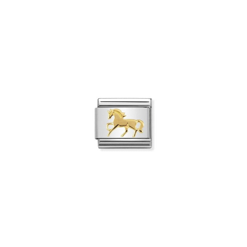 Composable Classic SYMBOLS steel and bonded yellow gold 26 Galloping Horse