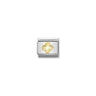 Composable Classic SYMBOLS steel and bonded yellow gold 52 Diamondcoated Four Leaf Clove