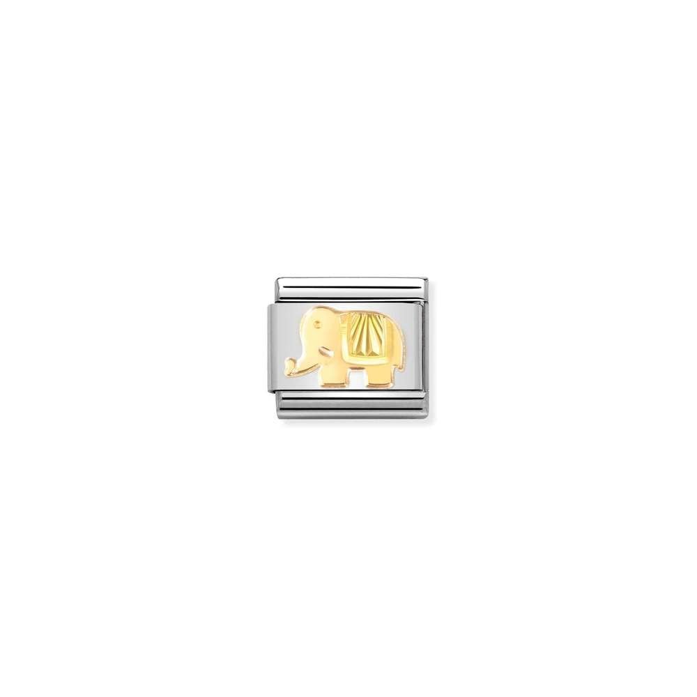 Composable Classic SYMBOLS steel and bonded yellow gold 50 Diamondcoated Elephant
