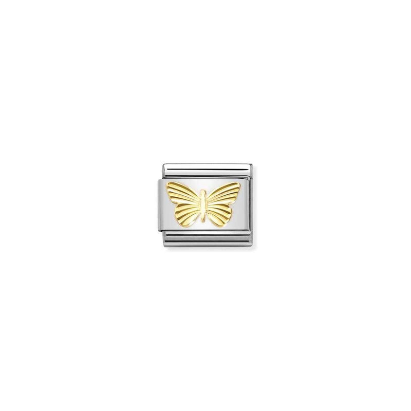 Composable Classic SYMBOLS steel and bonded yellow gold 45 Diamondcoated Butterfly