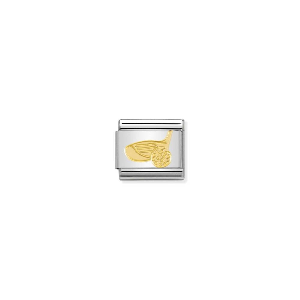 COMPOSABLE Classic SPORTS in stainless steel with bonded yellow gold 24 Golf Ball and Club