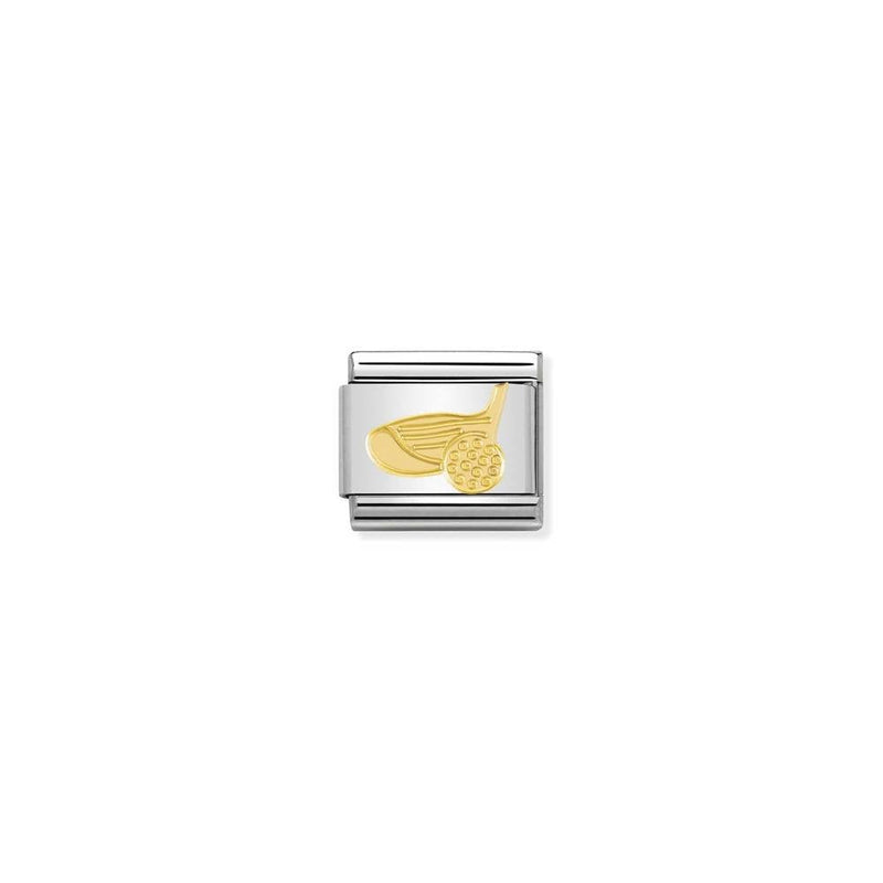COMPOSABLE Classic SPORTS in stainless steel with bonded yellow gold 24 Golf Ball and Club