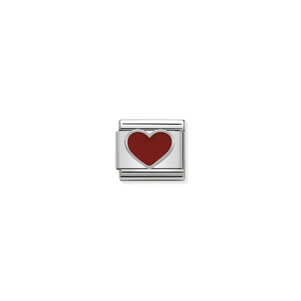Composable Classic SYMBOLS in stainless steel , enamel and 925 sterling silver 17 Red Heart