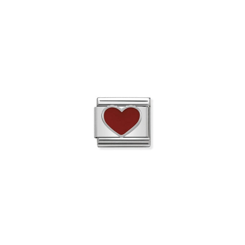 Composable Classic SYMBOLS in stainless steel , enamel and 925 sterling silver 17 Red Heart