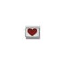 Composable Classic SYMBOLS in stainless steel , enamel and 925 sterling silver 17 Red Heart