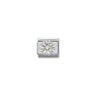 Composable CL  symbols stainless steel , 925 sterling silver, and Cubic zirconia 13 Daisy