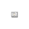 Composable Classic STONES, steel, DIAMOND HEART 925 sterling silver 13 WHITE PEARL