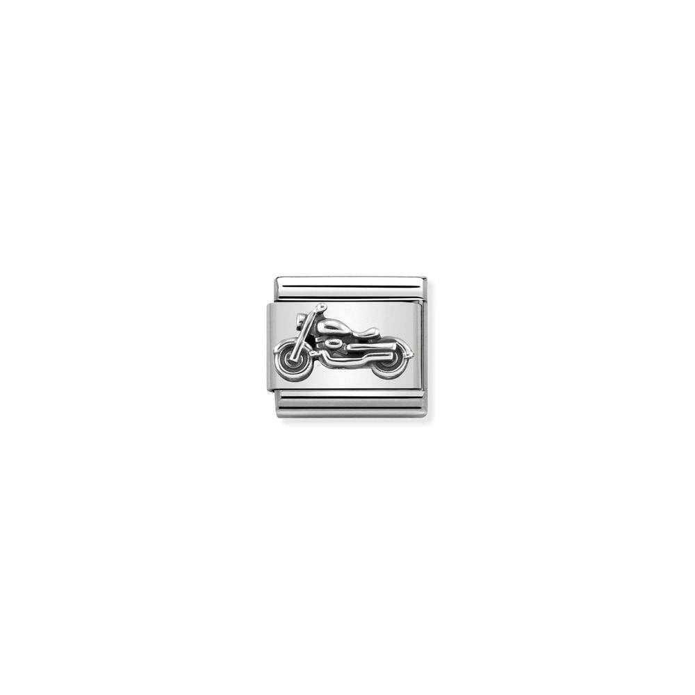 Composable Classic OXIDIZED SYMBOLS in st,steel and 925 sterling silver 32 Vintage Bike