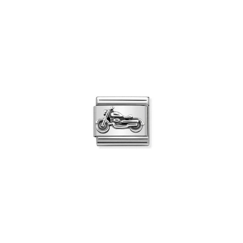 Composable Classic OXIDIZED SYMBOLS in st,steel and 925 sterling silver 32 Vintage Bike