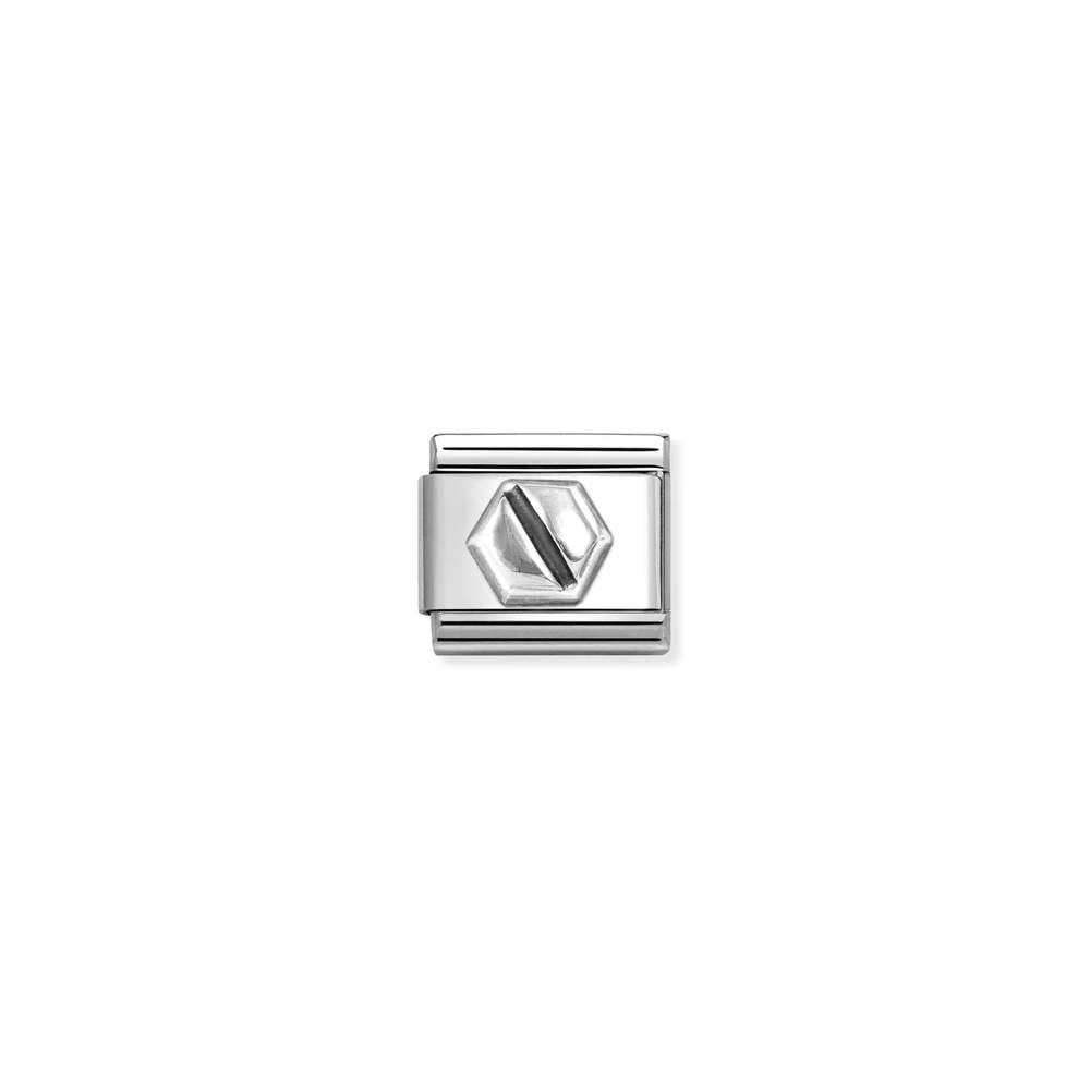 Composable Classic OXIDIZED SYMBOLS in st,steel and 925 sterling silver 64 Hex screw