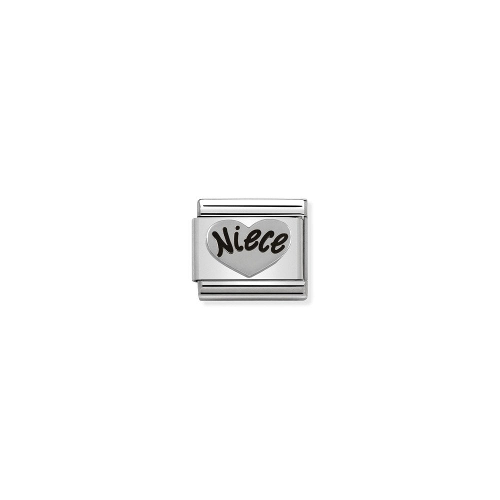 Composable Classic OXIDIZED SYMBOLS in st,steel and 925 sterling silver 16 NIECE Heart