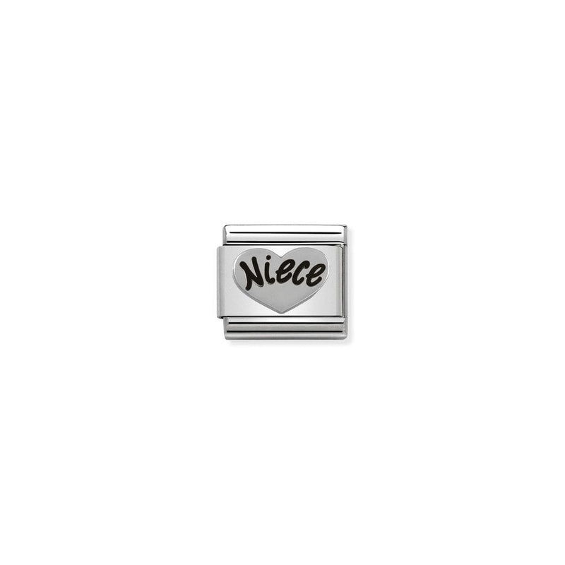 Composable Classic OXIDIZED SYMBOLS in st,steel and 925 sterling silver 16 NIECE Heart