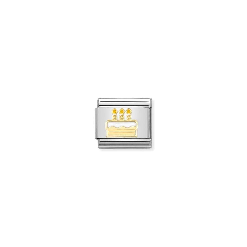 Composable Classic SYMBOLS steel, enamel and bonded yellow gold 71 New White Birthday Cake