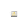 Composable Classic SYMBOLS steel, enamel and bonded yellow gold 71 New White Birthday Cake