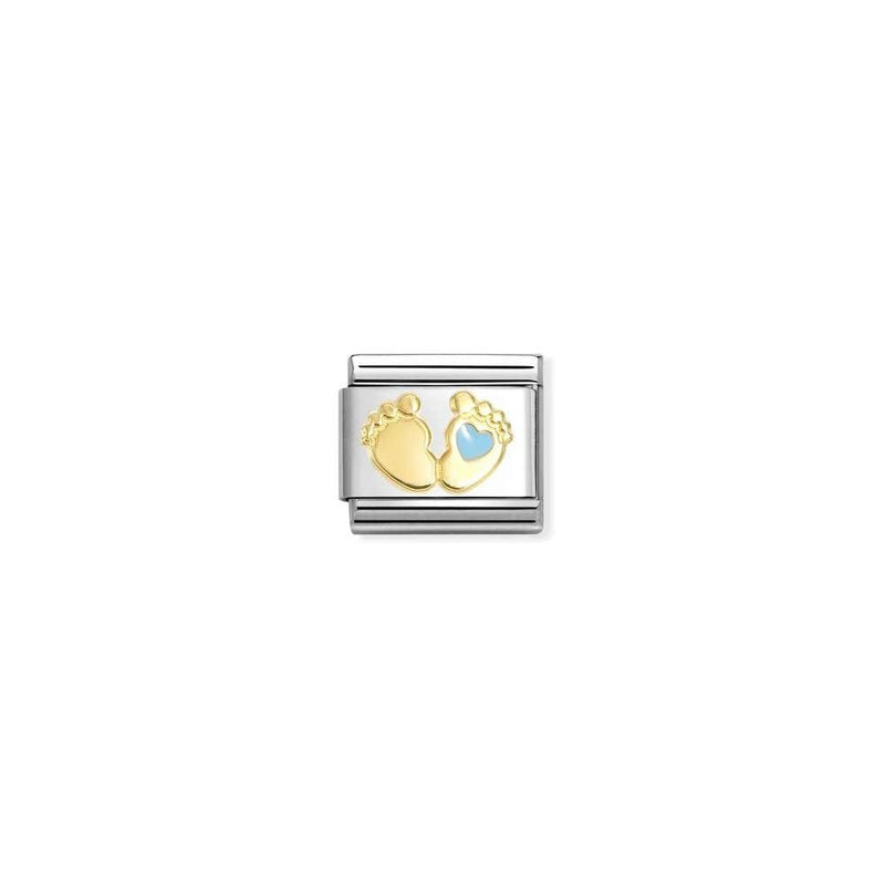 Composable Classic SYMBOLS steel, enamel and bonded yellow gold 86 BLUE foot