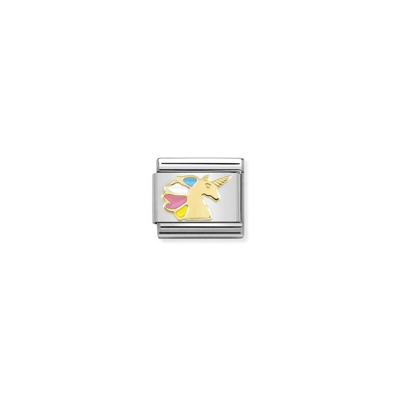 Composable Classic SYMBOLS steel, enamel and bonded yellow gold 68 Multicolor Unicorn