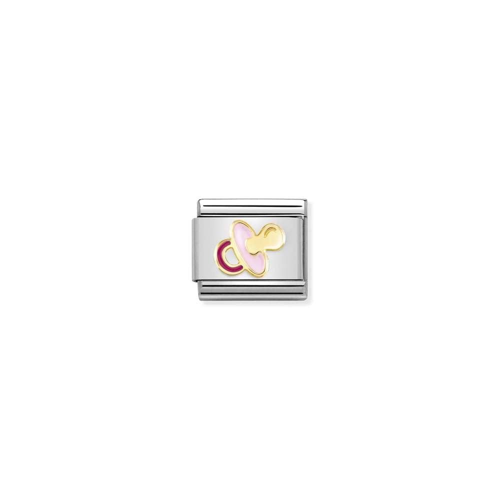 Composable Classic SYMBOLS steel, enamel and bonded yellow gold 62 New Rose pacifier