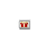Composable Classic SYMBOLS steel, enamel and bonded yellow gold 70 New Red gift box